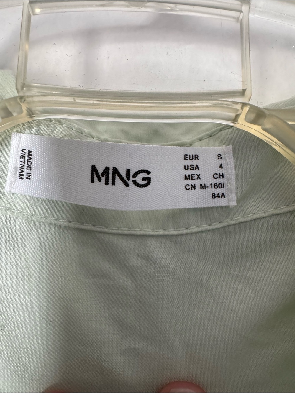 Mango Pale Mint Button-Up Top - Picture 2 of 7